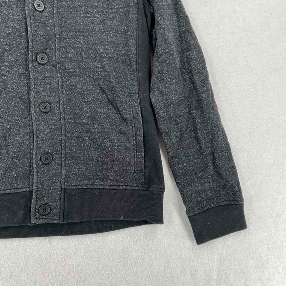 Rock & Republic Men's Black Grey Zip Hoodie Button Up Jacket Size Small - Picture 4 of 9